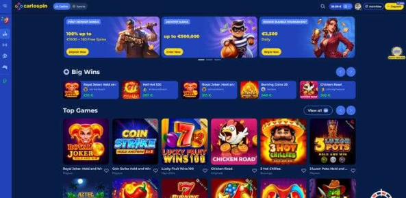 Carlospin Casino Interface